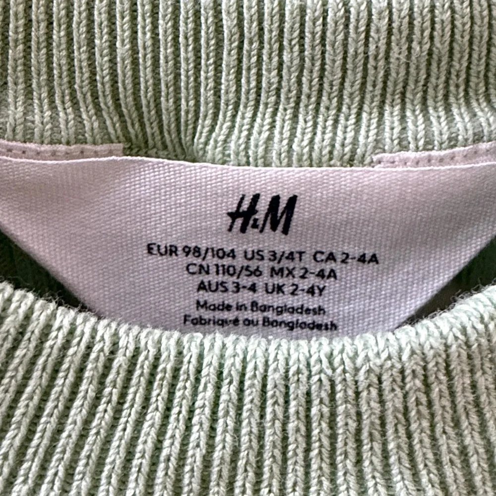 H&M Kids Mint and White Striped Tee